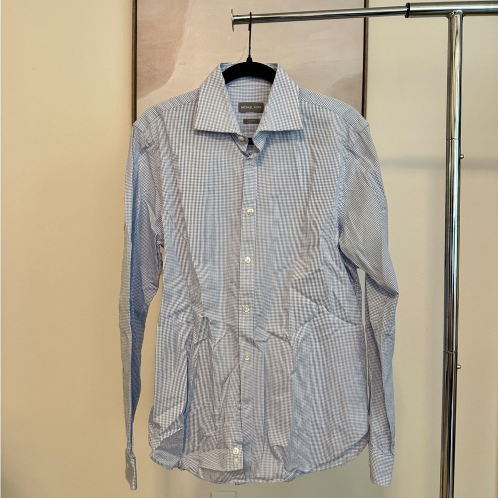 Michael Kors Slim Fit Dress Shirt Classic Long-Sleeve